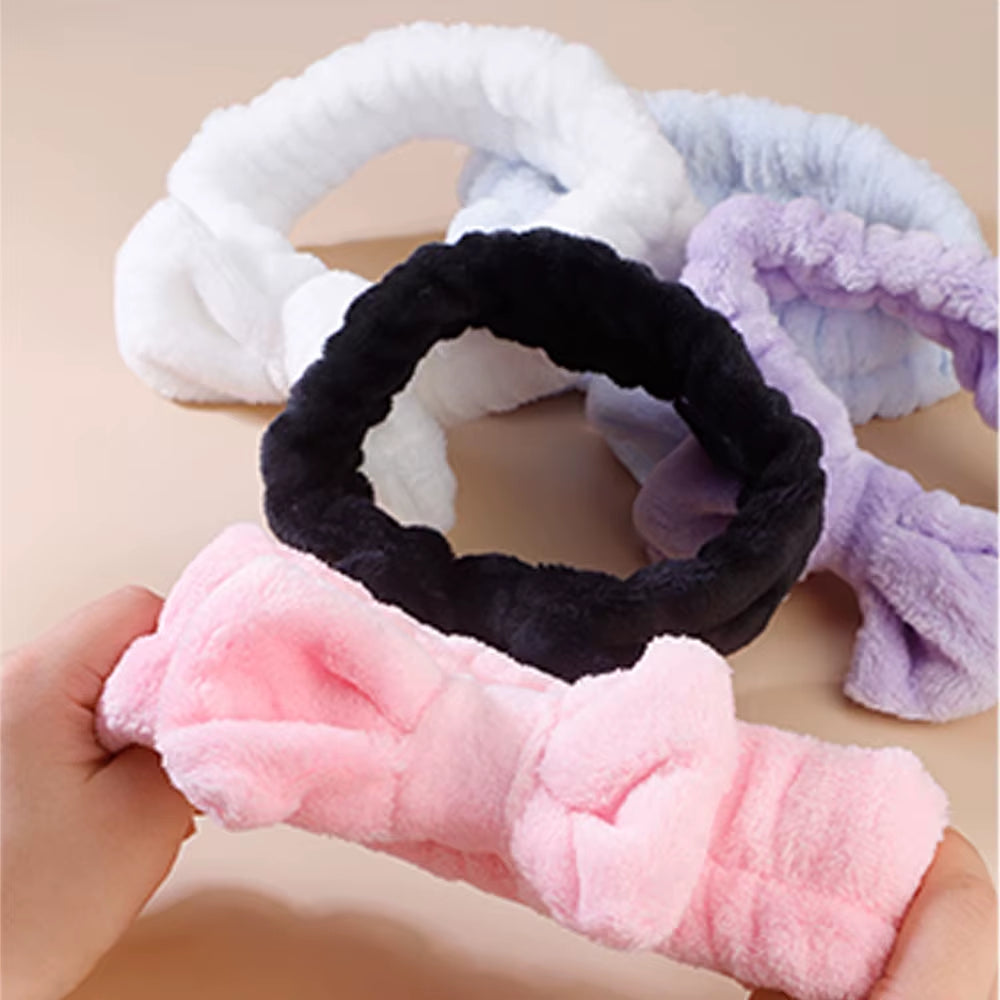 4Pcs Skincare Accessories for Face Wash Skincare Hair Accessories,Sponge Spa Headbands & Wristband Set, for Washing Face Makeup