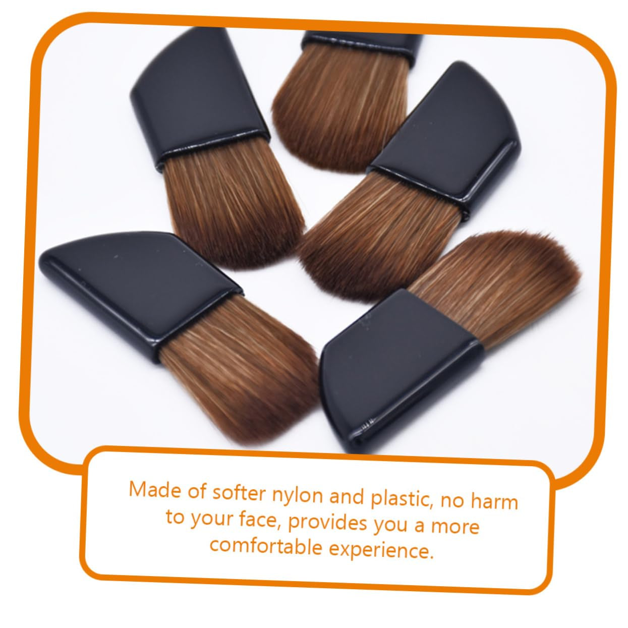 2Pcs Portable Travel Makeup Brush Professional Blush Applicators Soft Bristles for Even Powder Distribution Go Cosmetic Touch-Ups