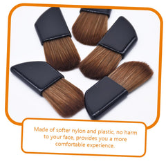 2Pcs Portable Travel Makeup Brush Professional Blush Applicators Soft Bristles for Even Powder Distribution Go Cosmetic Touch-Ups