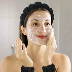 4Pcs Skincare Accessories for Face Wash Skincare Hair Accessories,Sponge Spa Headbands & Wristband Set, for Washing Face Makeup
