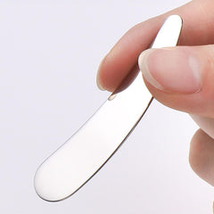 5 Pcs Mini Metal Cosmetic Spatulas Makeup Cream Spoon Skincare Spatula Silver Dig Scoop Practical Beauty Accessories for Mixing and Sampling Makeup Cosmetic Beauty Tools