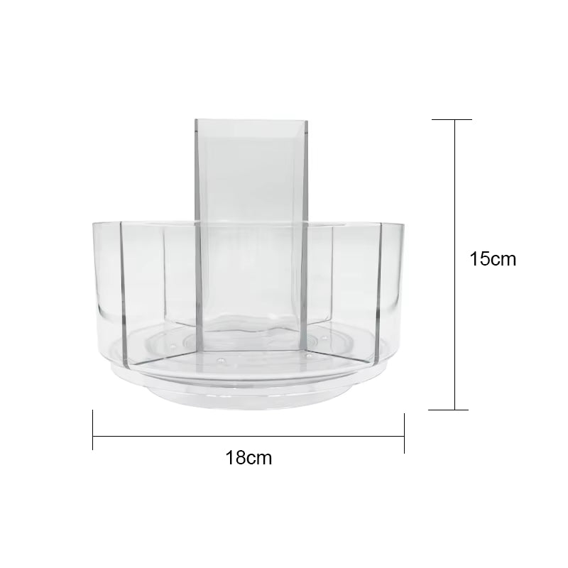 360 Degree Rotating Makeup Storage Box Turntable Makeup Storage Tray Suitable for Dressing Tables Skincare Products Etc