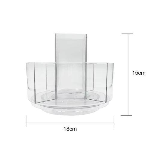 360 Degree Rotating Makeup Storage Box Turntable Makeup Storage Tray Suitable for Dressing Tables Skincare Products Etc