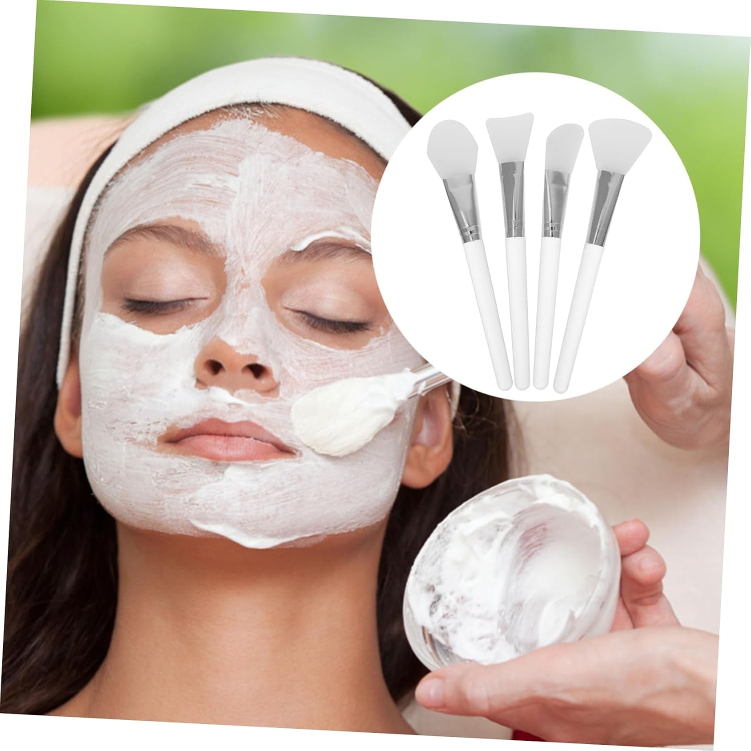 4Pcs Silicone Mask Applicator Brushes Set Flexible Facial Tools for Smooth Application of Mud Masks and Moisturizers Easy to Clean Travel-Friendly Design