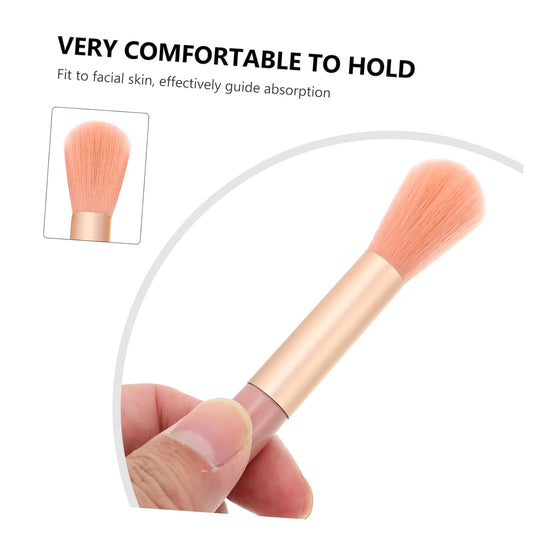 1Set Portable Makeup Brush Set Soft Bristles for Loose Powder Application Compact Travel Cosmetic Tools Case for Women