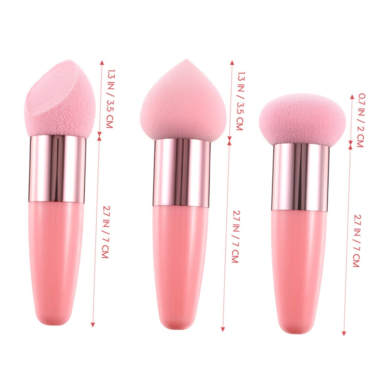 6Pcs Makeup Sponge Pen Portable Beauty Puff for Effortless Makeup Application Suitable for Foundation Powder and Concealer Ergonomic Design Pink