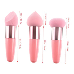 6Pcs Makeup Sponge Pen Portable Beauty Puff for Effortless Makeup Application Suitable for Foundation Powder and Concealer Ergonomic Design Pink