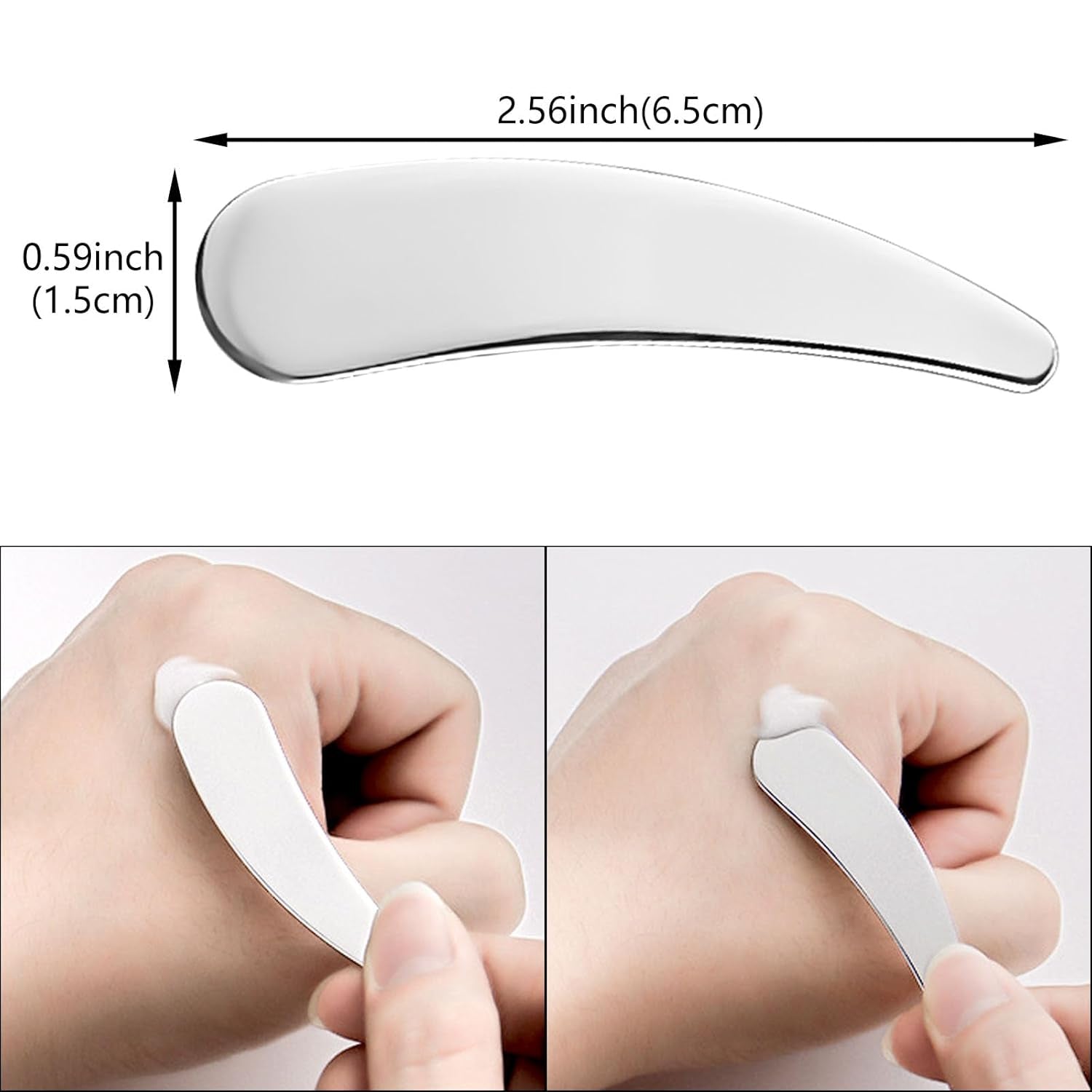 5 Pcs Mini Metal Cosmetic Spatulas Makeup Cream Spoon Skincare Spatula Silver Dig Scoop Practical Beauty Accessories for Mixing and Sampling Makeup Cosmetic Beauty Tools