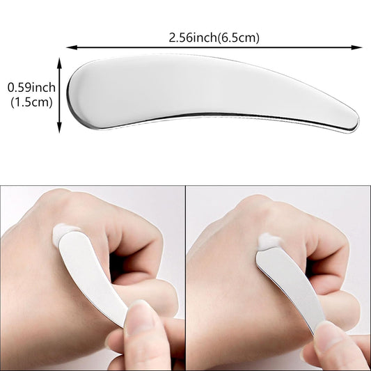 5 Pcs Mini Metal Cosmetic Spatulas Makeup Cream Spoon Skincare Spatula Silver Dig Scoop Practical Beauty Accessories for Mixing and Sampling Makeup Cosmetic Beauty Tools