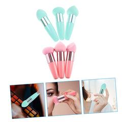 6Pcs Makeup Sponge Pen Portable Beauty Puff for Effortless Makeup Application Suitable for Foundation Powder and Concealer Ergonomic Design Pink