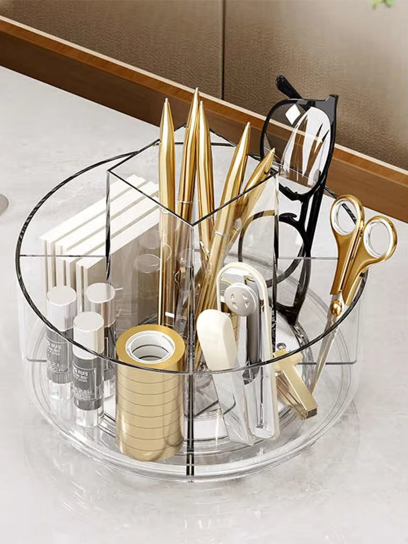 360 Degree Rotating Makeup Storage Box Turntable Makeup Storage Tray Suitable for Dressing Tables Skincare Products Etc