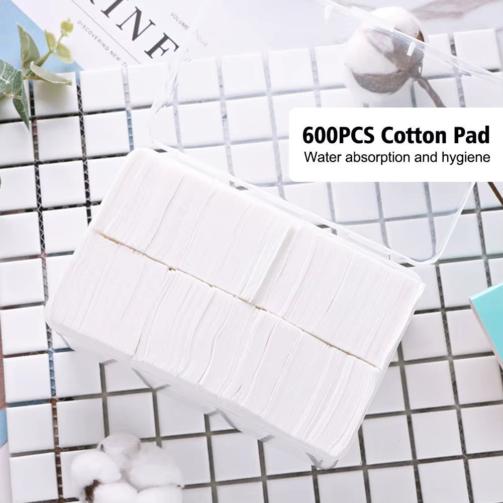 600Pcs Thickened Pearl Makeup Cotton Textured Cotton Pads for Makeup Removal Toner Application Soft Pure Cotton for Skincare