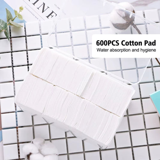600Pcs Thickened Pearl Makeup Cotton Textured Cotton Pads for Makeup Removal Toner Application Soft Pure Cotton for Skincare