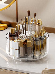360 Degree Rotating Makeup Storage Box Turntable Makeup Storage Tray Suitable for Dressing Tables Skincare Products Etc